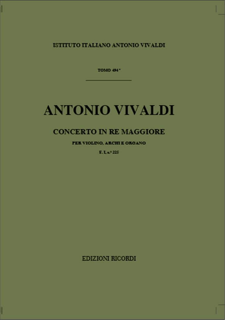 Concerti Per Vl., Archi E B.C.: In Re Rv 762